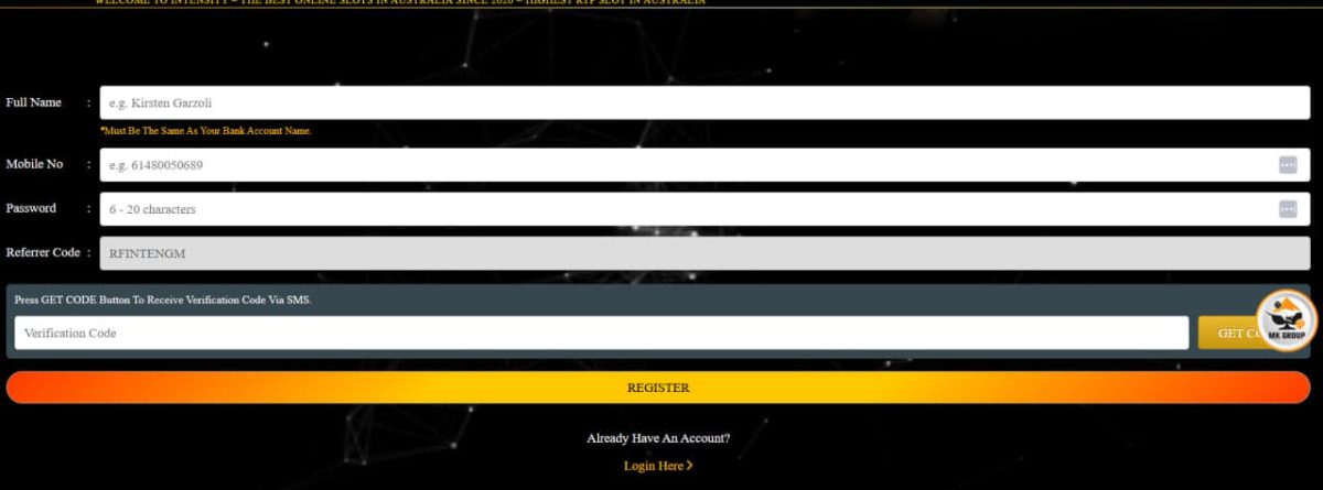 Intensity Casino Sign Up Australia | Quick Registration